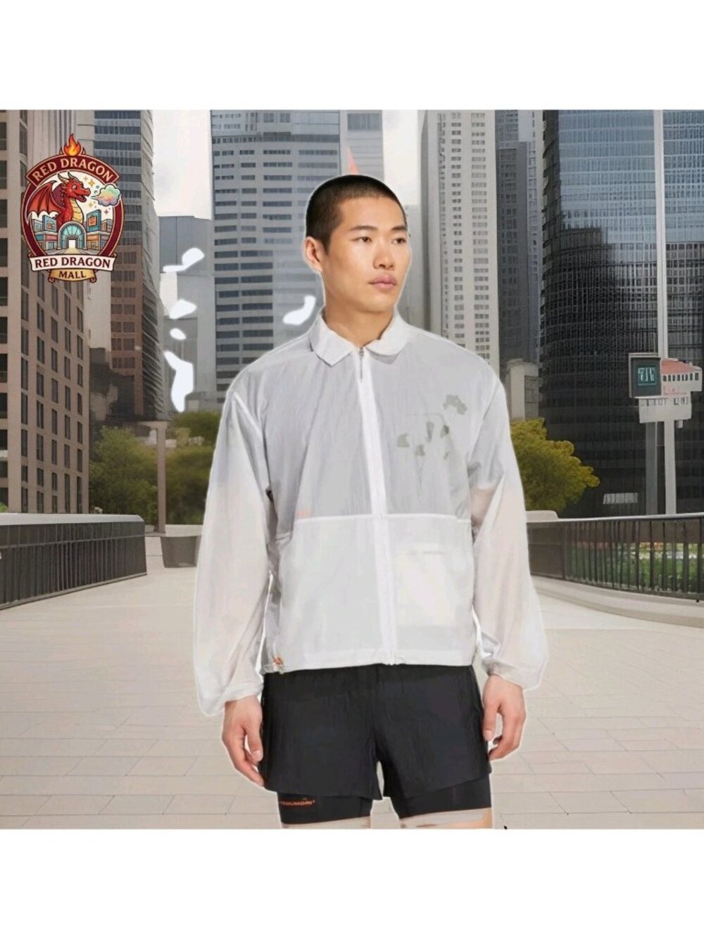Adidas H. Koumori Running Coach Packable Jacket Clear Gray JM1206 - Men’s Sz XL